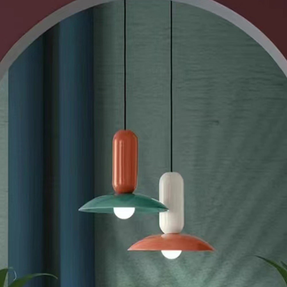 Valentina Modern Design LED Pendelleuchte Bunt Metall Weiß Ess/Schlafzimmer