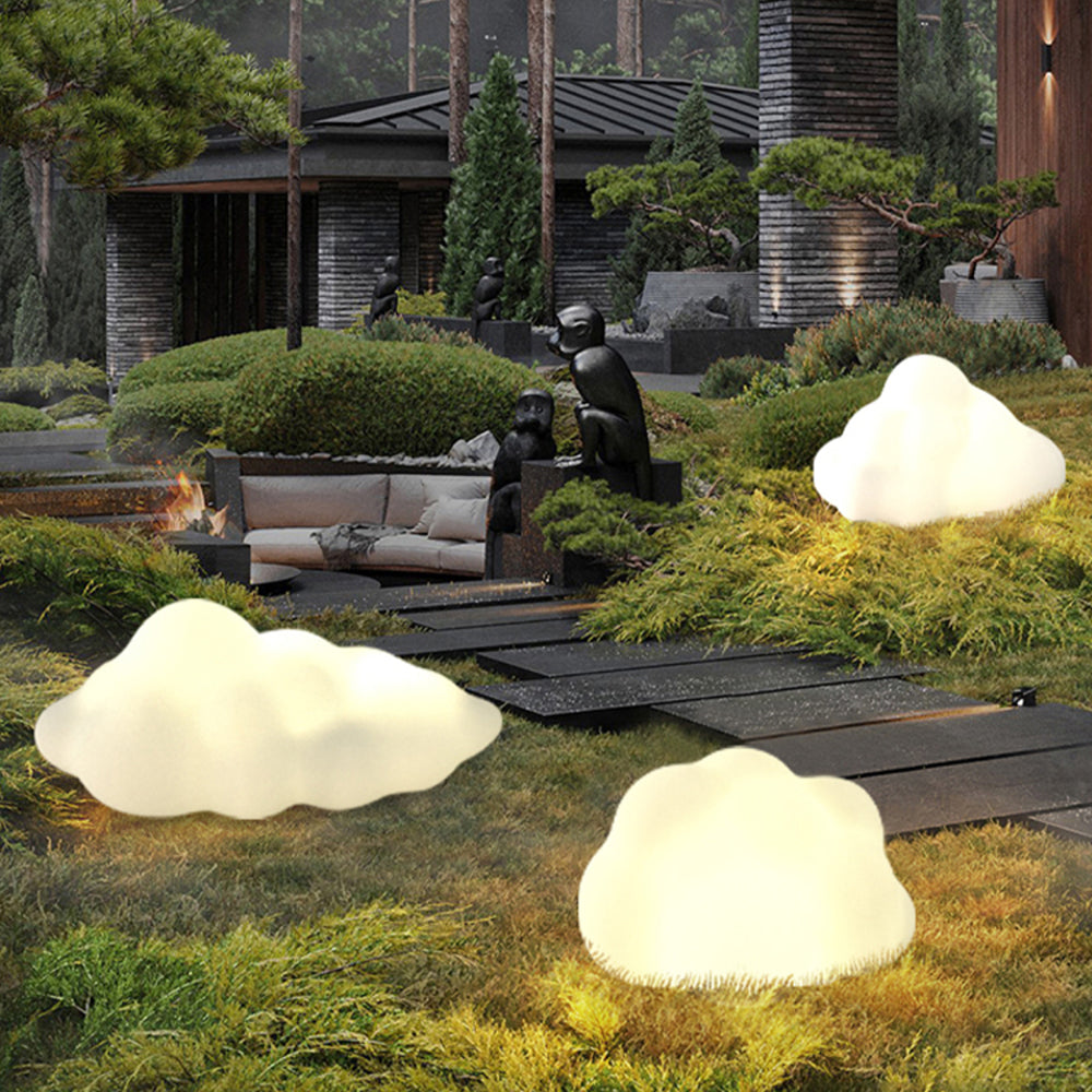 Aria Design Wolke LED Außenleuchte Weiß Garten Acryl Wiederaufladbar 30CM/55CM/60CM/90CM/120CM/180CM Lang
