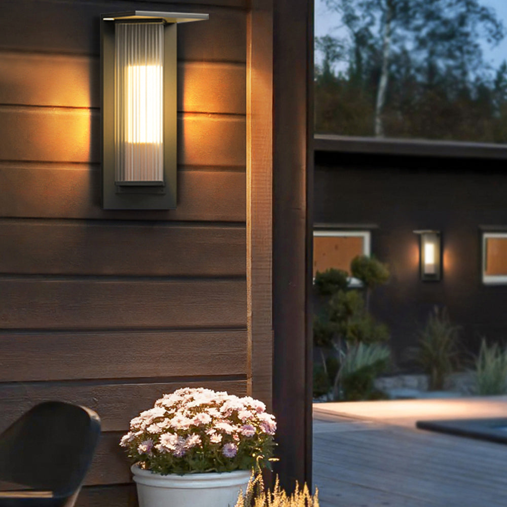 Ray Modern Rechteckig Außenwandleuchte Metall Acryl Garten Flur Terrasse