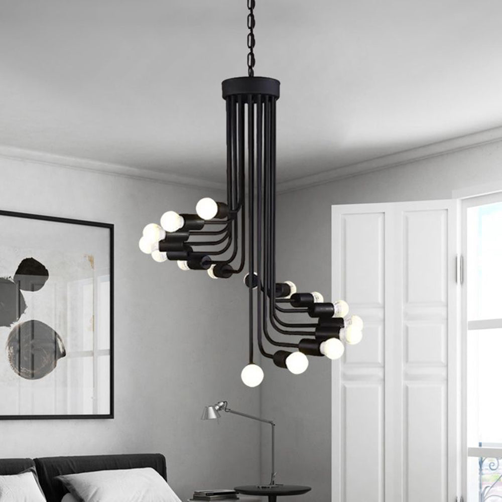 Kristy Moderne Multi Pendelleuchte Metall, Schwarz