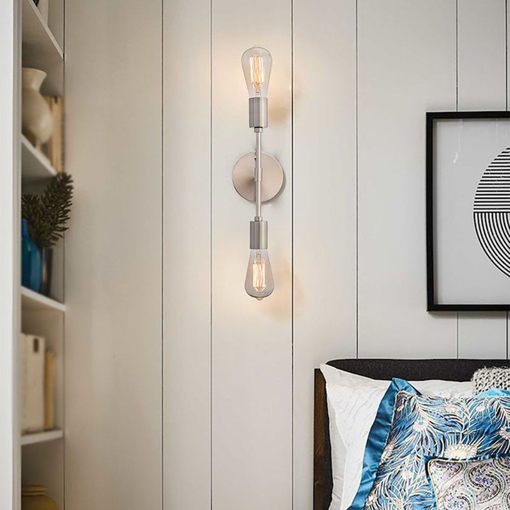 Silva Modern LED Wandleuchte Schwarz/Gold Wohnzimmer/Badezimmer