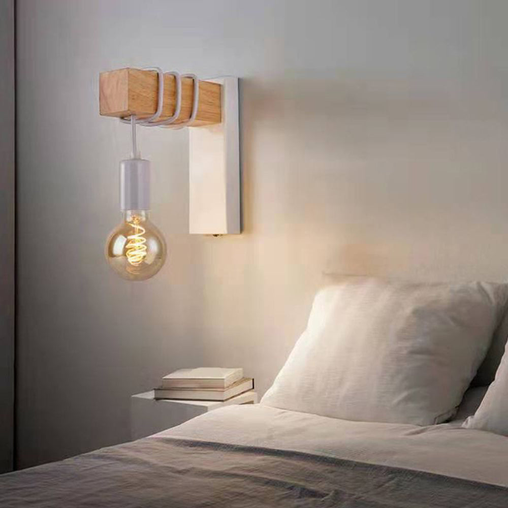 Silva Industrial LED Wandleuchte Schwarz/Weiß Wohn/Schlafzimmer Metall&Glas-Letslighting