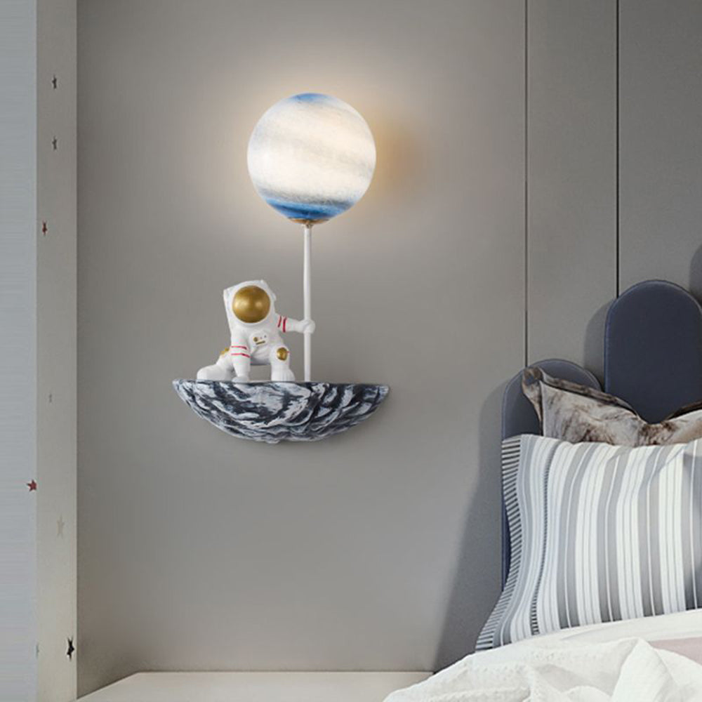 Fateh Moderne LED Wandleuchte Weiß Schlafzimmer/Kinderzimmer Glas