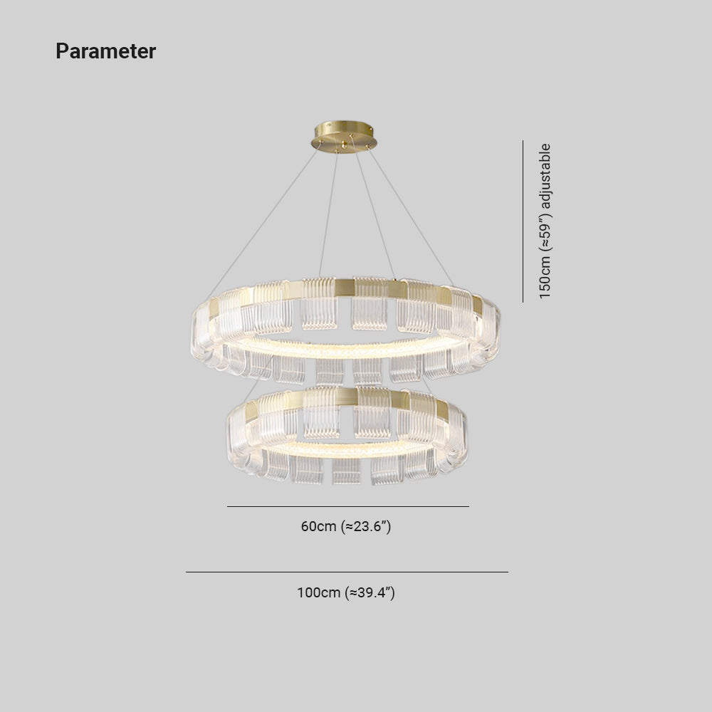 Arisha Modern LED Pendelleuchte Gold Metall Schlaf/Wohnzimmer
