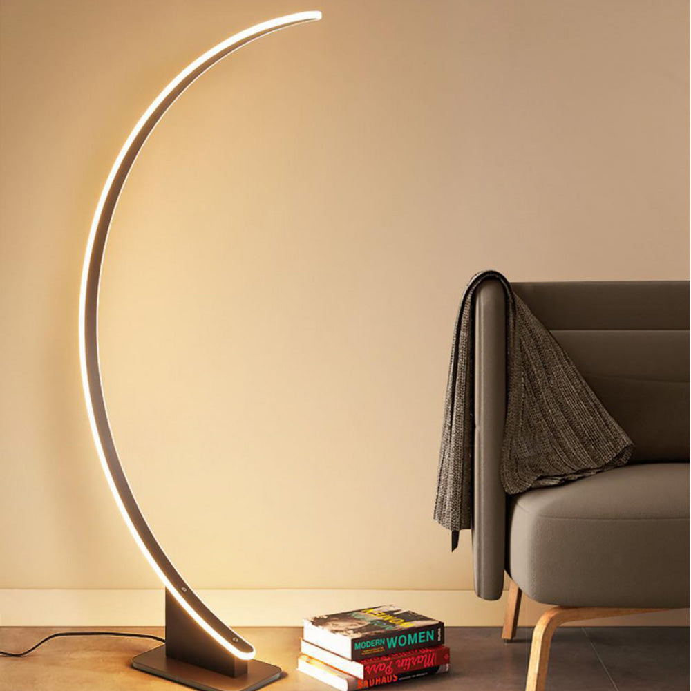 Arisha Design LED Stehlampe Weiß/Kaffee Schlaf/Wohnzimmer Metall