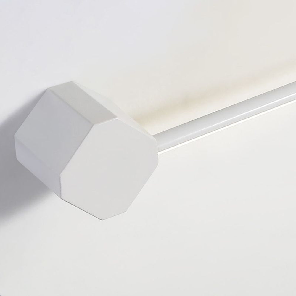 Arisha Minimalistische Quadratische Lineare Metall/Acryl Wandleuchte, Schwarz/Weiß-Letslighting