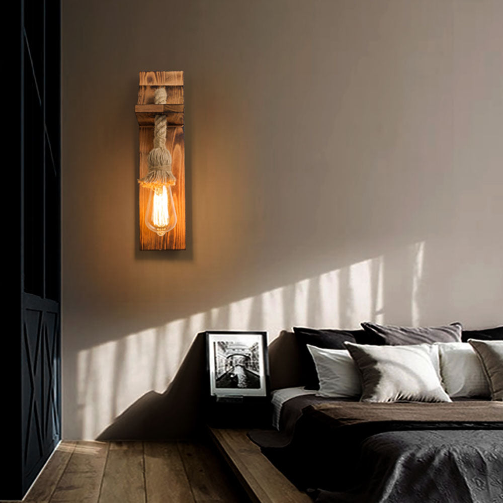 Epoch Designer LED Wandleuchte Innen Holz Wohnzimmer/Schlafzimmer