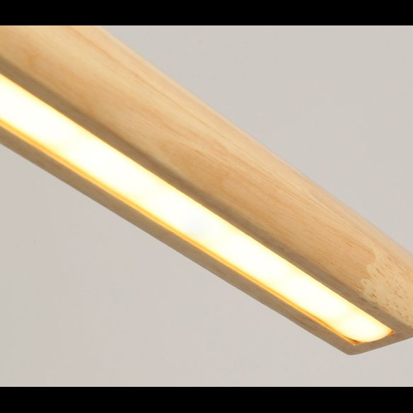 Muto Modern Stabförmig LED Pendelleuchte Holz Wohn/Schlaf/Esszimmer Metall 80/120CM Lang