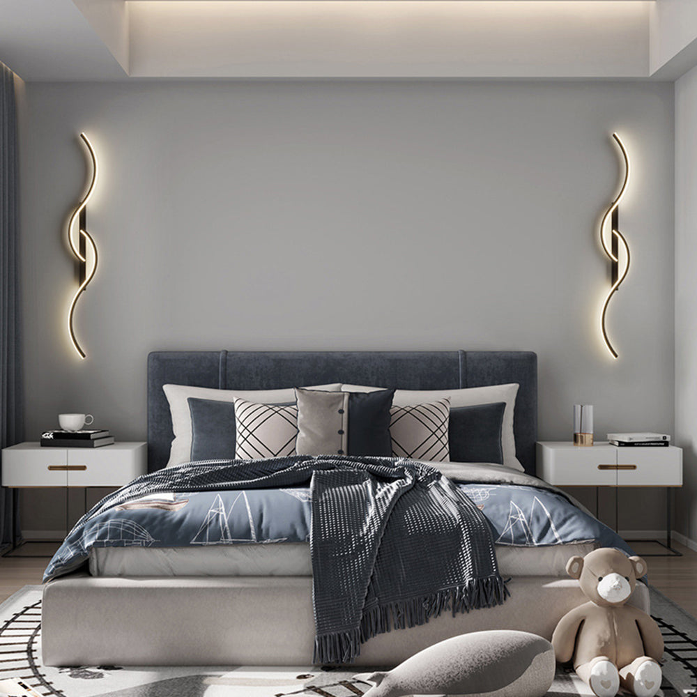 Arisha Modern LED Wandleuchte Innen Linear Schwarz/Weiß