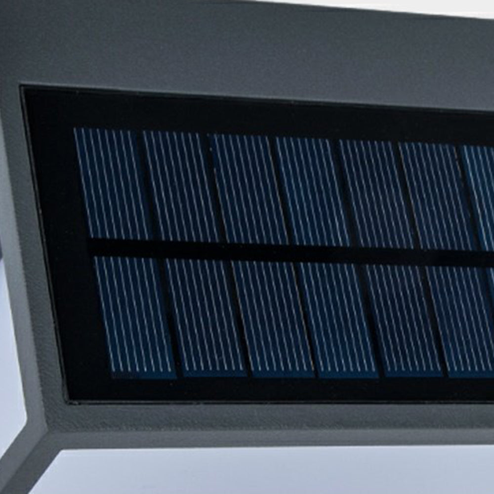 Ray Modern Rechteckig LED Außenwandleuchte Schwarz Flur/Garten Acryl Sensor Solar