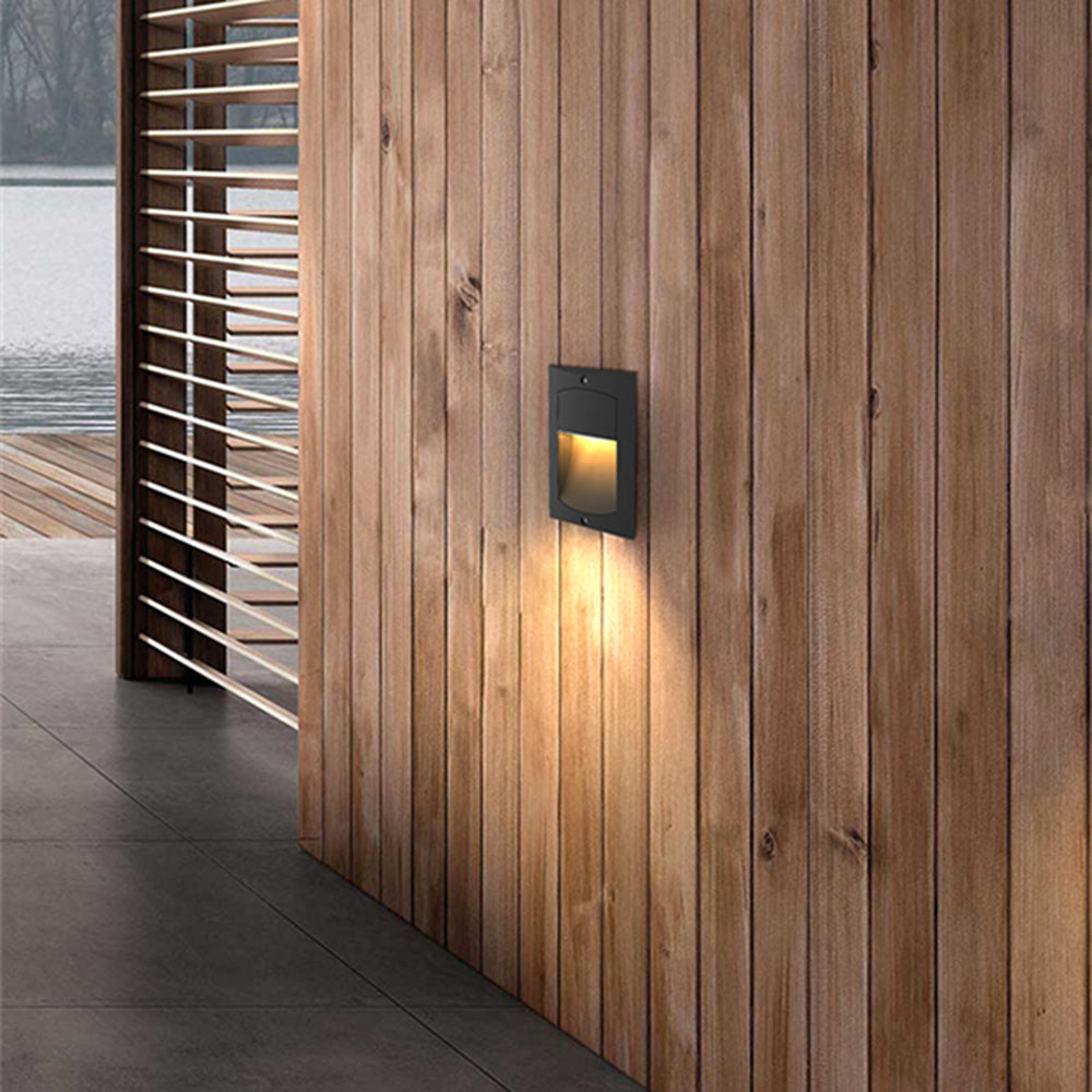 Ray Modern LED Rechteck Außenleuchte Schwarz Garten/Terrasse Metall&Acryl