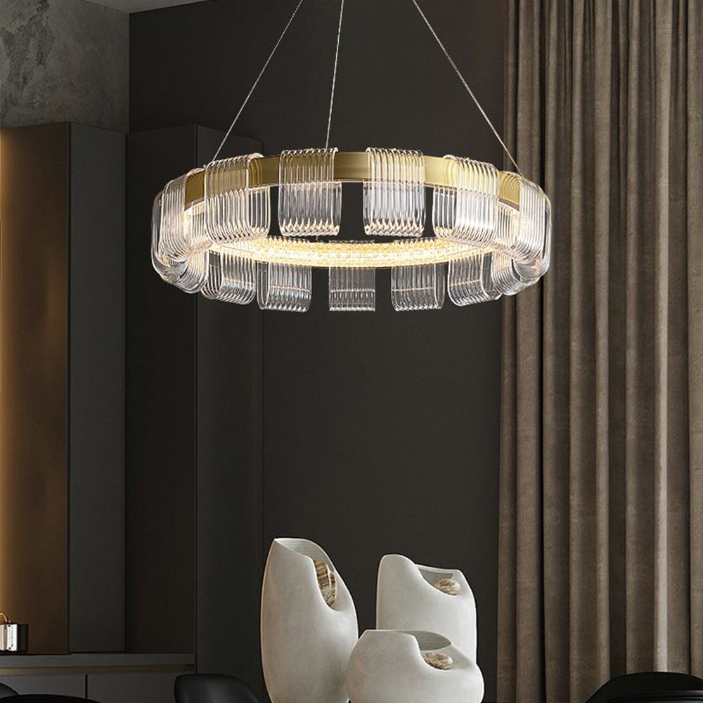 Arisha Modern LED Pendelleuchte Gold Metall Schlaf/Wohnzimmer