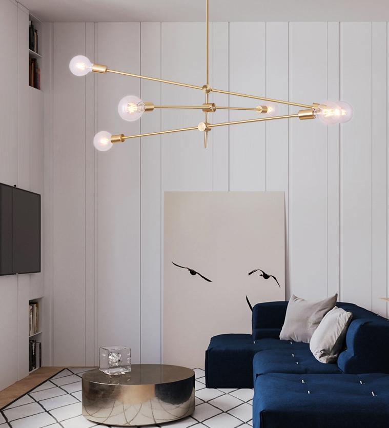 Edward Minimalistischer moderner Kronleuchter aus Messing-Letslighting