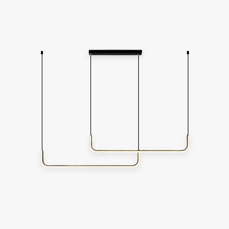 Arisha Modern LED Pendelleuchte Gold/Schwarz Metall Ess/Wohnzimmer
