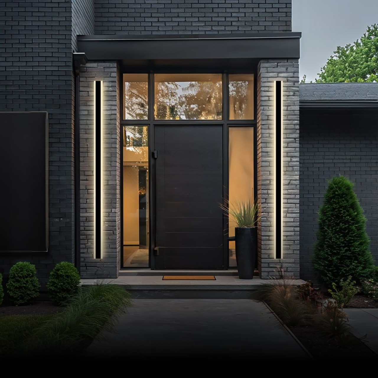 Arisha Modern Linear Außenwandleuchte Metall Acryl Garten Flur