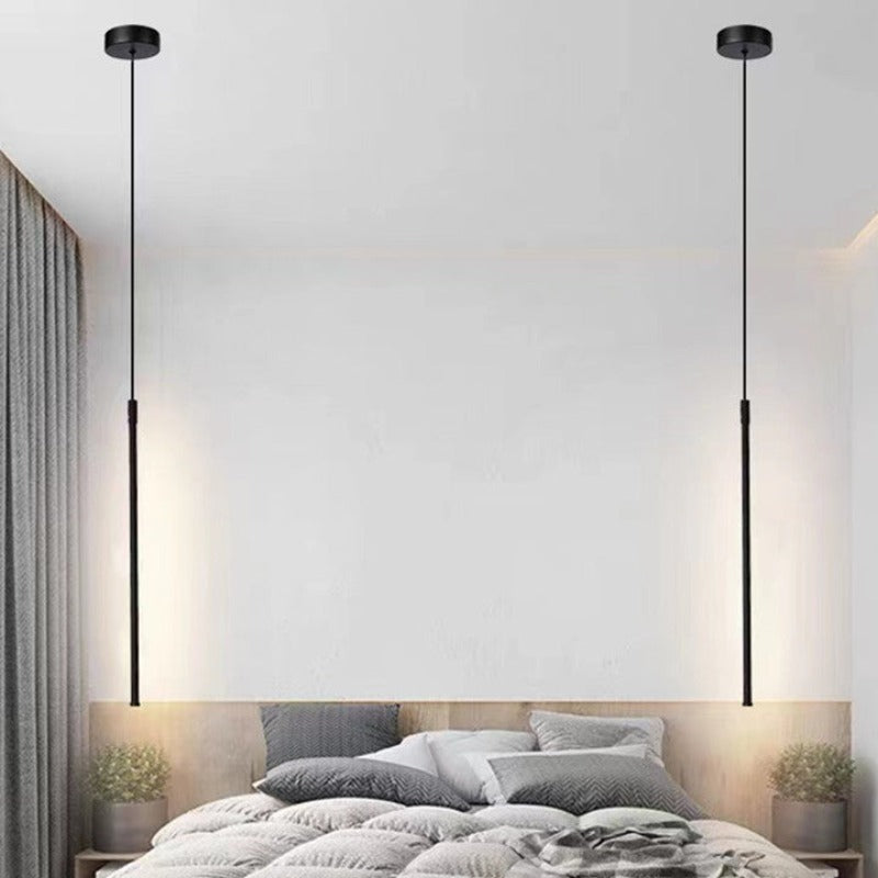 Arisha Modern LED Pendelleuchte Schwarz Metall Schlaf/Wohnzimmer