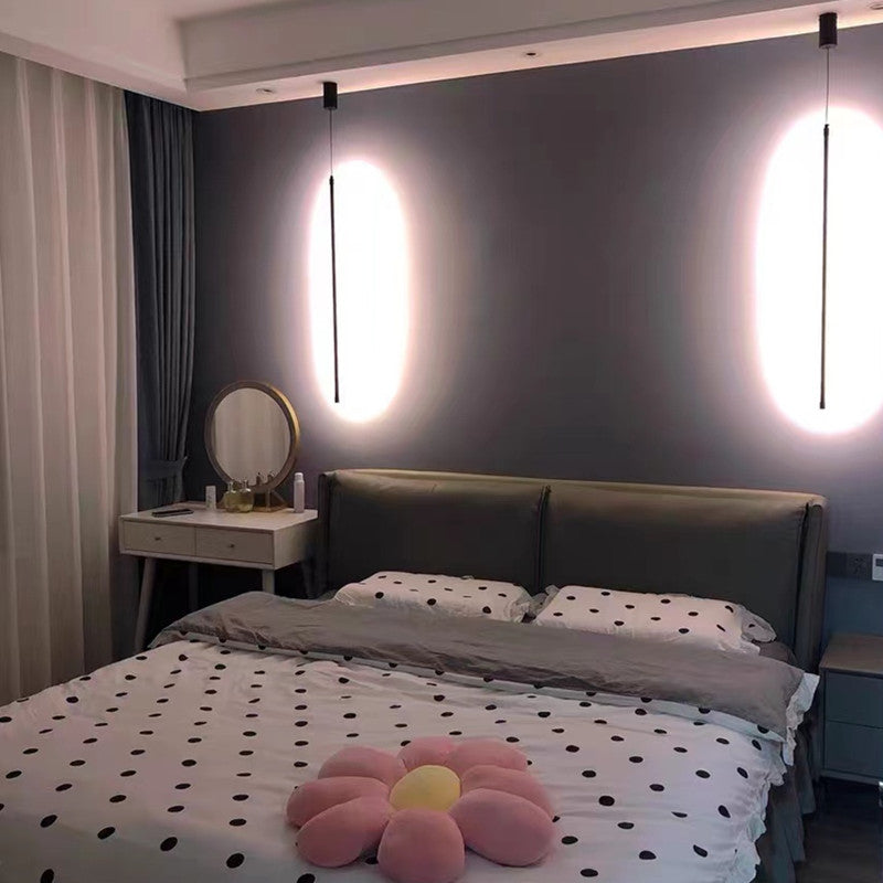 Arisha Modern LED Pendelleuchte Schwarz Metall Schlaf/Wohnzimmer
