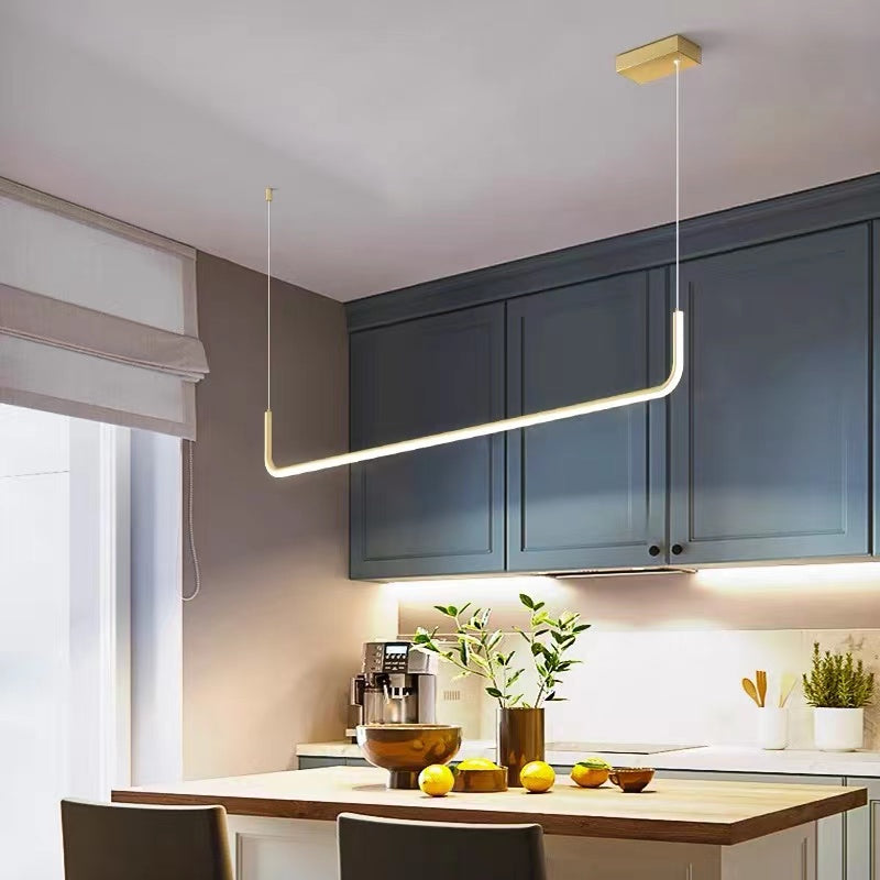Arisha Modern LED Pendelleuchte Gold/Schwarz Metall Ess/Wohnzimmer