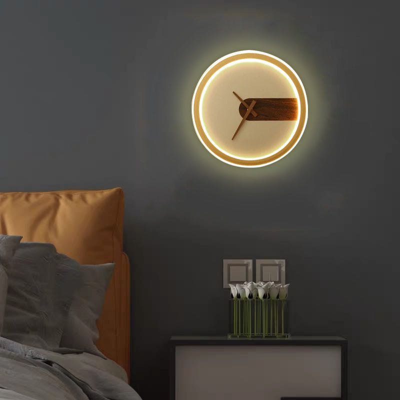 Arisha Modern Uhr LED Innenwandleuchte Schwarz Schlaf/Wohnzimmer