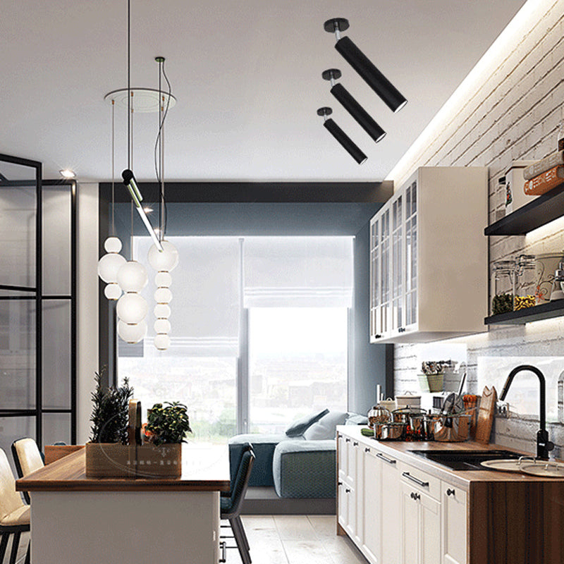 Arisha Modern LED Deckenleuchten Strahler Wohnzimmer, Schwarz Weiß, Metall