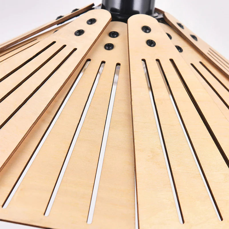 Arisha Design LED Pendelleuchte Gelb/Braun Ess/Schlaf/Wohnzimmer Innenbereich Holz&Metall Warmweiß