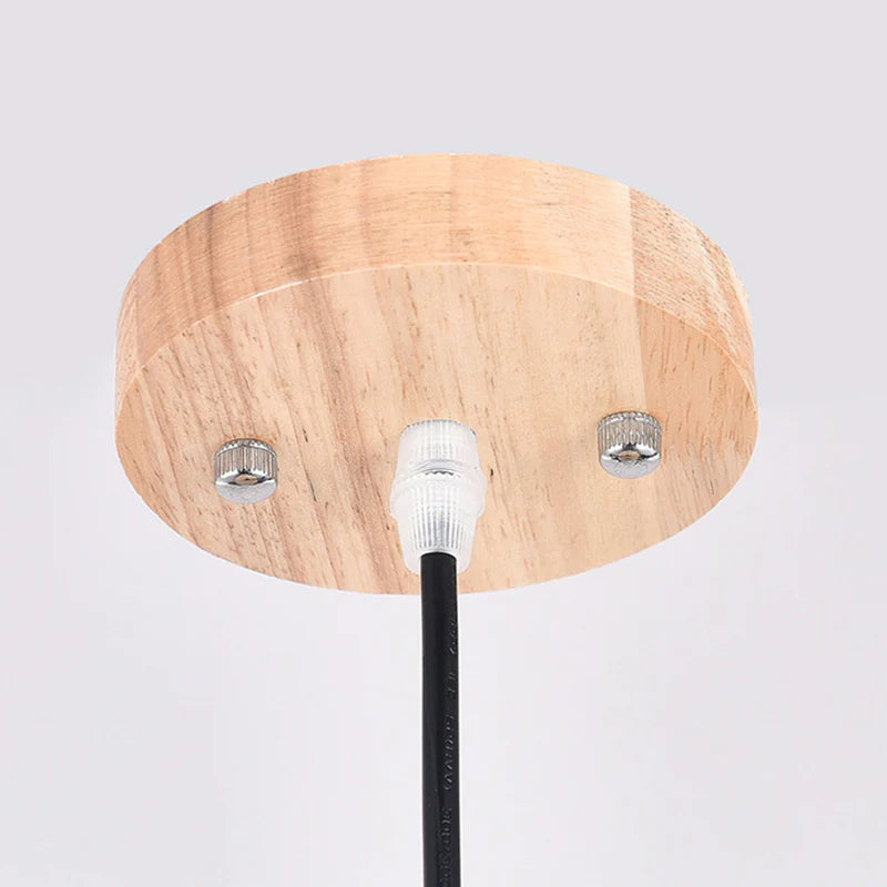 Arisha Design LED Pendelleuchte Gelb/Braun Ess/Schlaf/Wohnzimmer Innenbereich Holz&Metall Warmweiß