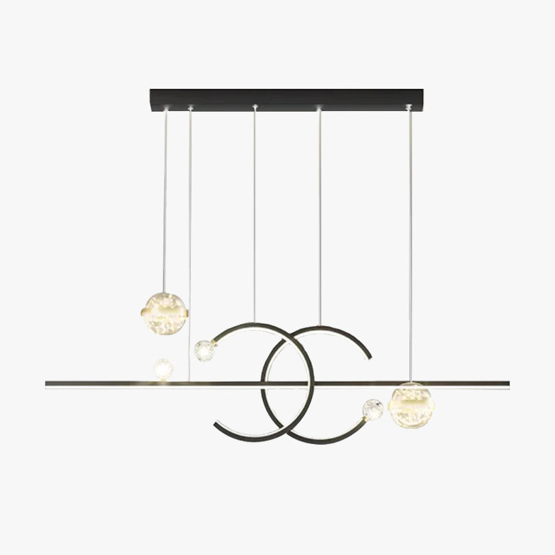Kristy Linear Doppel-C-Design Pendelleuchte Esszimmer Wohnzimmer Schlafzimmer-Letslighting