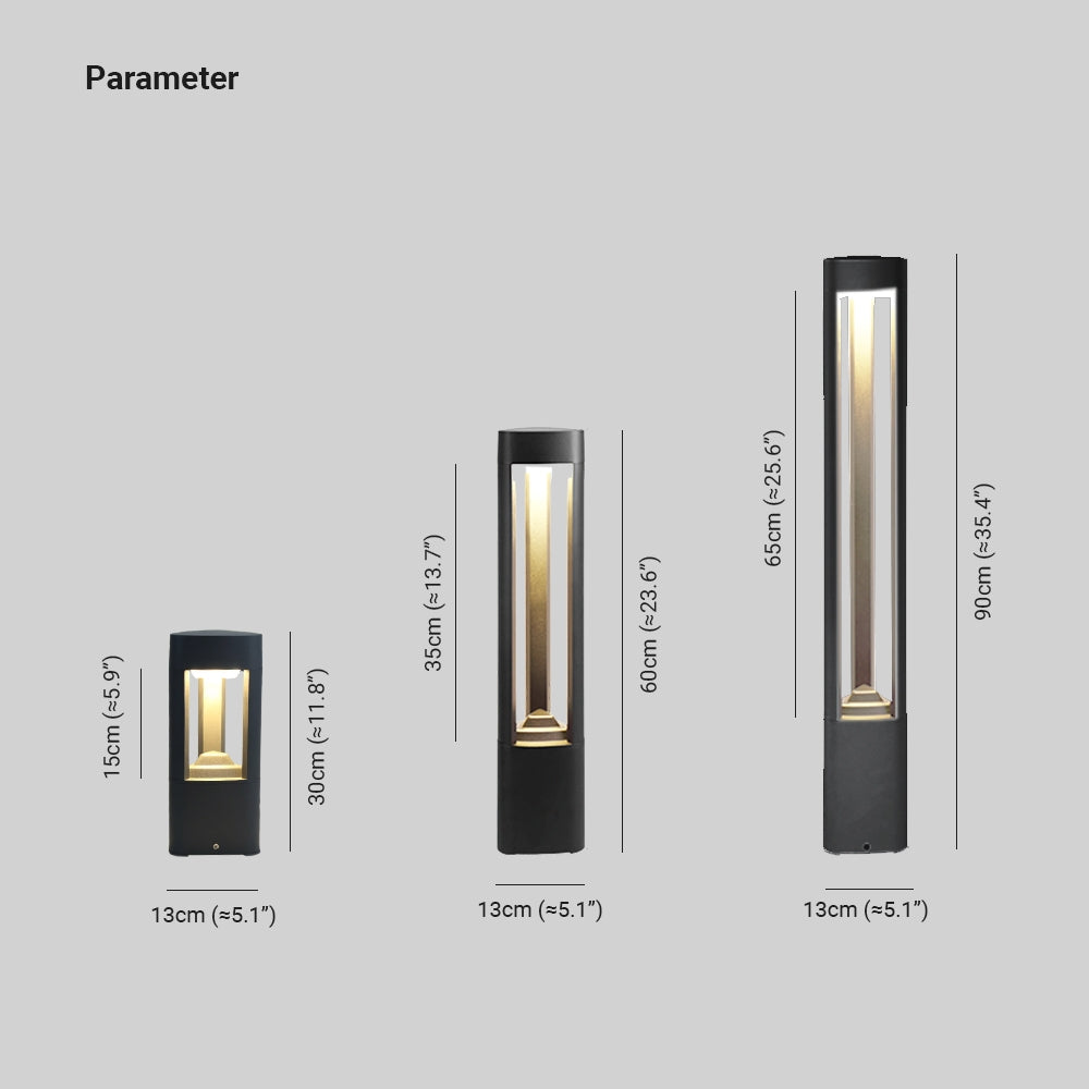 Ray minimalistische LED Außenleuchte Solar Schwarz Garten/Terrasse Metall Acryl