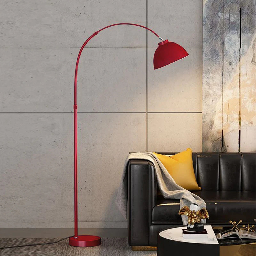 Aria Stehlampe Modern Schale LED Schwarz/Rotwein/Gelb Wohnzimmer