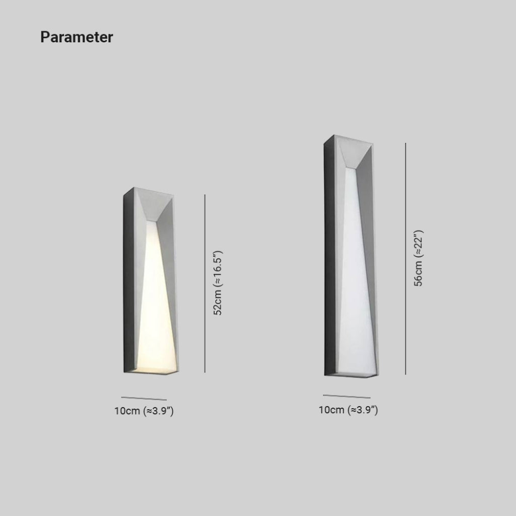 Ray Modern LED Außenwandleuchte Schwarz/Weiß Garten/Balkon/Terrasse Metall 42/56CM Lang