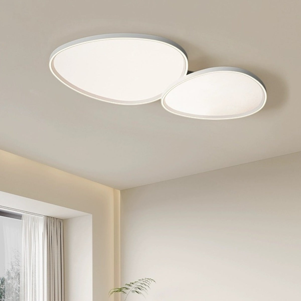 Arisha Modern LED Deckenleuchte Weiß Metall Schlaf Wohnzimmer-Letslighting