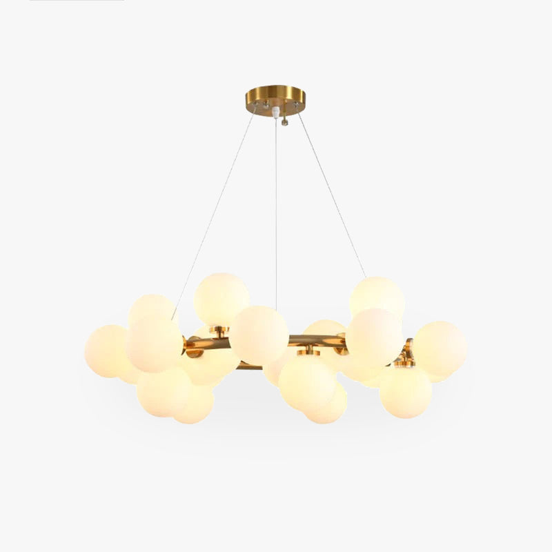 Valentina Design LED Pendelleuchte Schwarz/Gold Glas Ess/Wohnzimmer