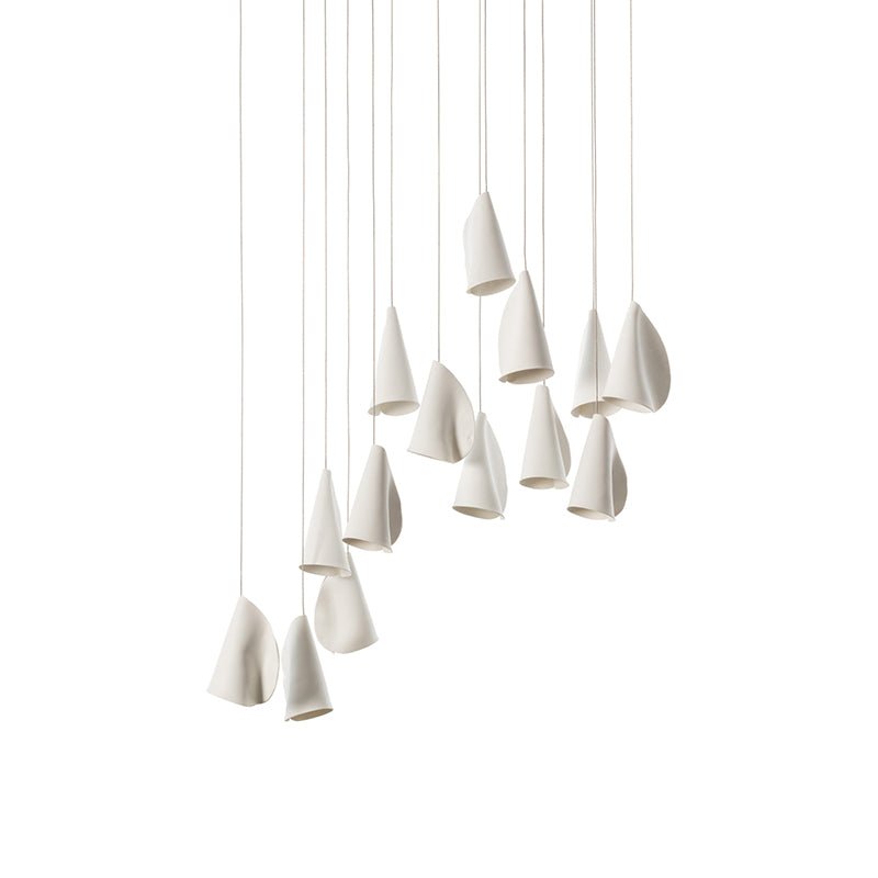 Olshaion Geometrische Keramik-Pendelleuchte-Letslighting