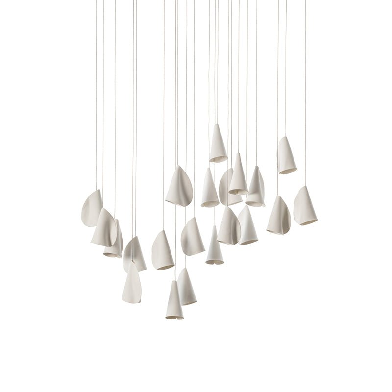 Olshaion Geometrische Keramik-Pendelleuchte-Letslighting