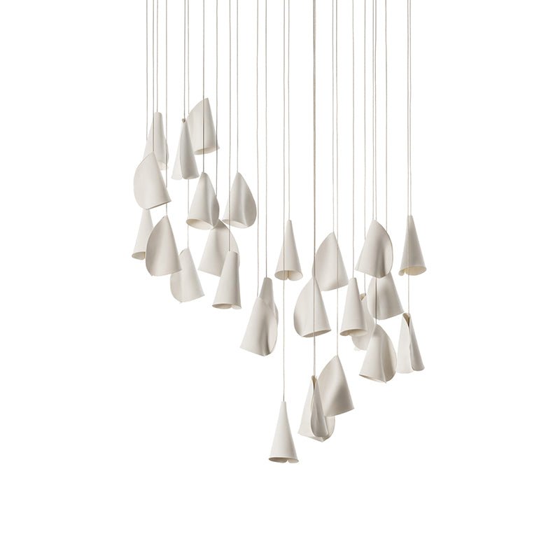 Olshaion Geometrische Keramik-Pendelleuchte-Letslighting