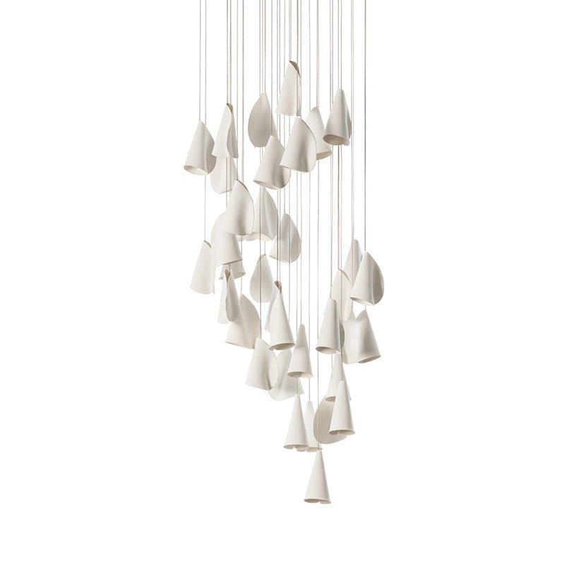 Olshaion Geometrische Keramik-Pendelleuchte-Letslighting