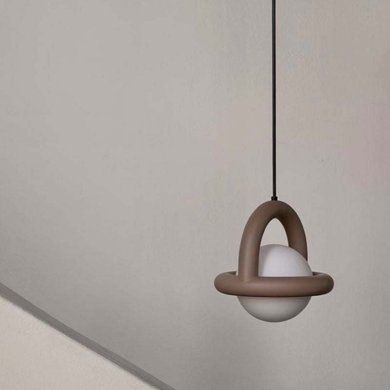 Valentina Ballon LED Pendelleuchte Metall/Glas Ess/Wohnzimmer