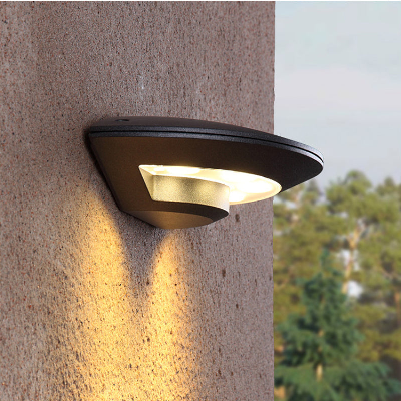 Modern Fliegende Untertasse LED Wandleuchte Außenbereich Metall&Acryl Wasserdicht