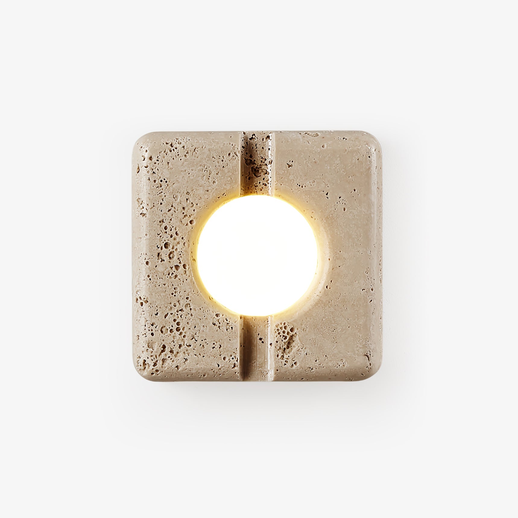 Olvenan Square Travertine Wall Light - Neutralighting