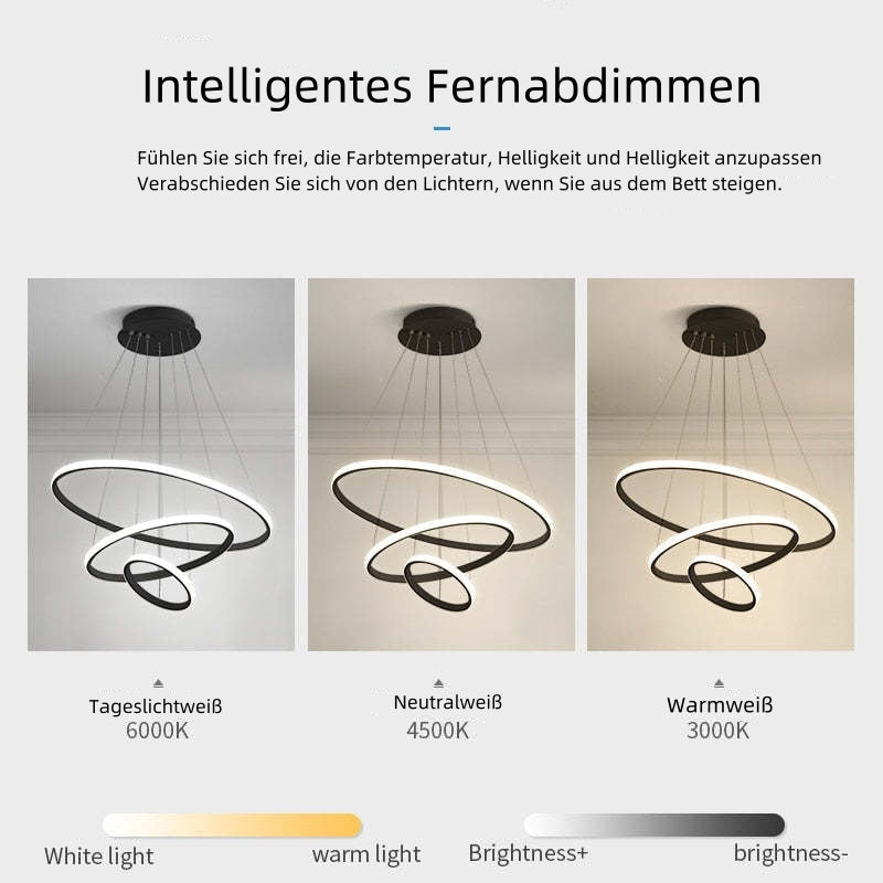 Arisha Pendelleuchte Modern Ring LED Ess/Schlaf/Wohnzimmer