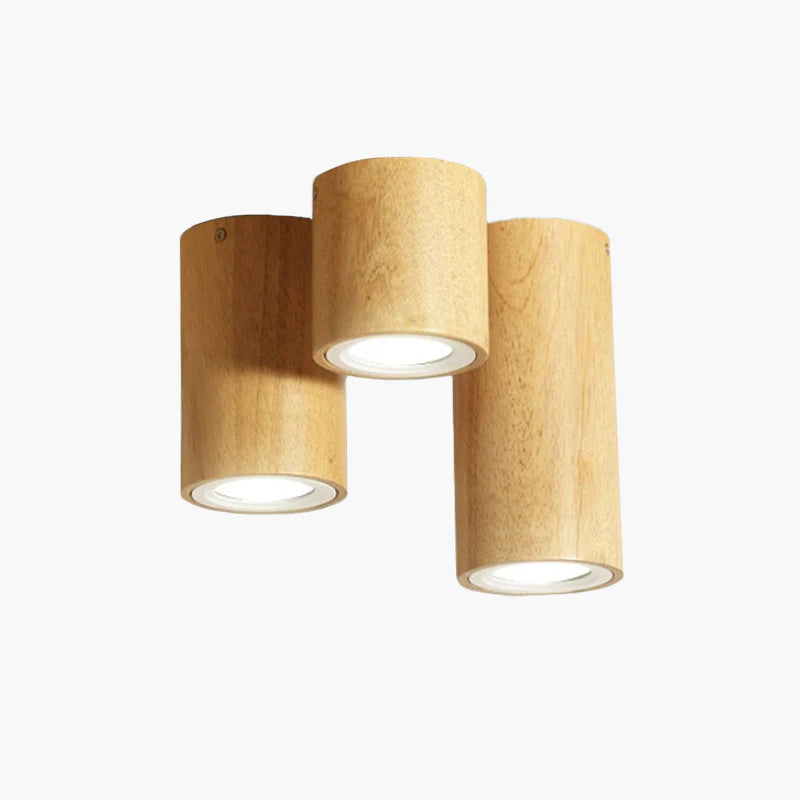 Muto LED Deckenleuchte Zylinder, Flur/Küche, Holz Acryl