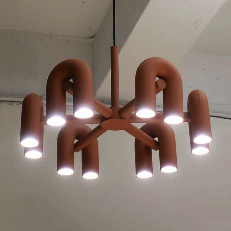 Arisha Modern LED Pendelleuchte Schwarz/Grau/Orange Wohn/Schlaf/Ess/Kinderzimmer Metall&Acryl 4/6 Flammig