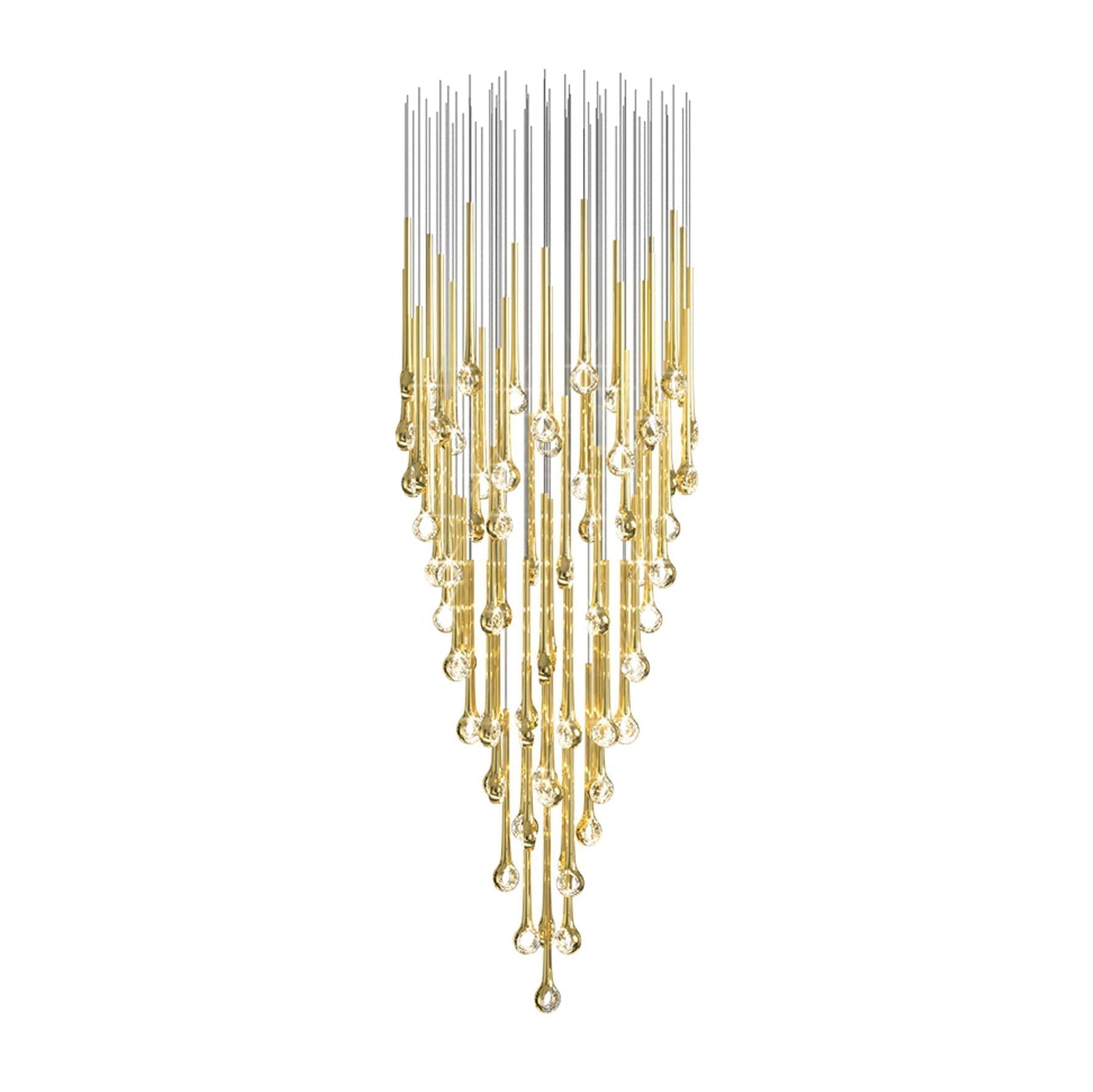 Cicarir Kronleuchter aus goldfarbenem Glas mit Farbverlauf-Letslighting