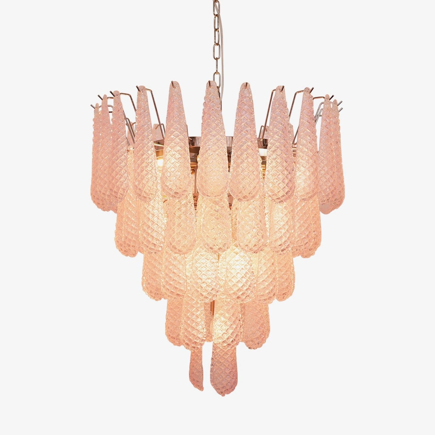 Aurora Chandelier Pink Dewdrop Cascading Romantic - Neutralighting