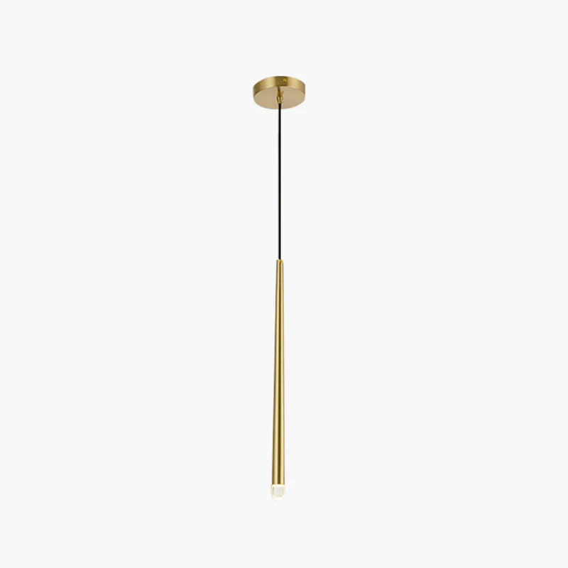 Arisha Modern LED Pendelleuchte Linear Gold Wohnzimmer Metall