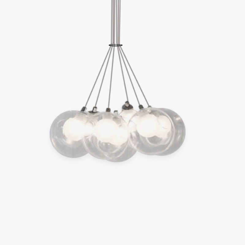 Valentina Modern GlaskugelLED Pendelleuchte Esstisch/Flar Metall Glas