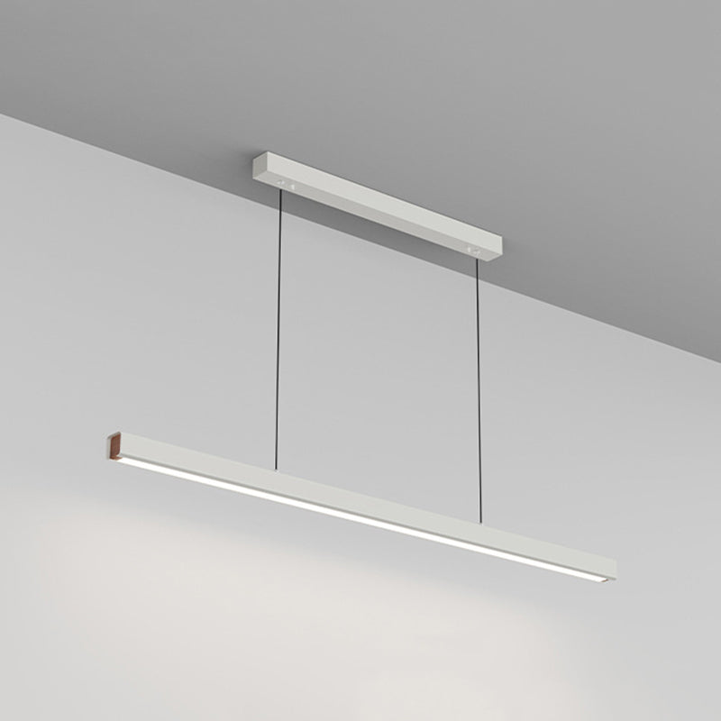 Arisha Pendelleuchte Linear Metall&Holz Modern LED Schwarz/Weiß Wohnzimmer