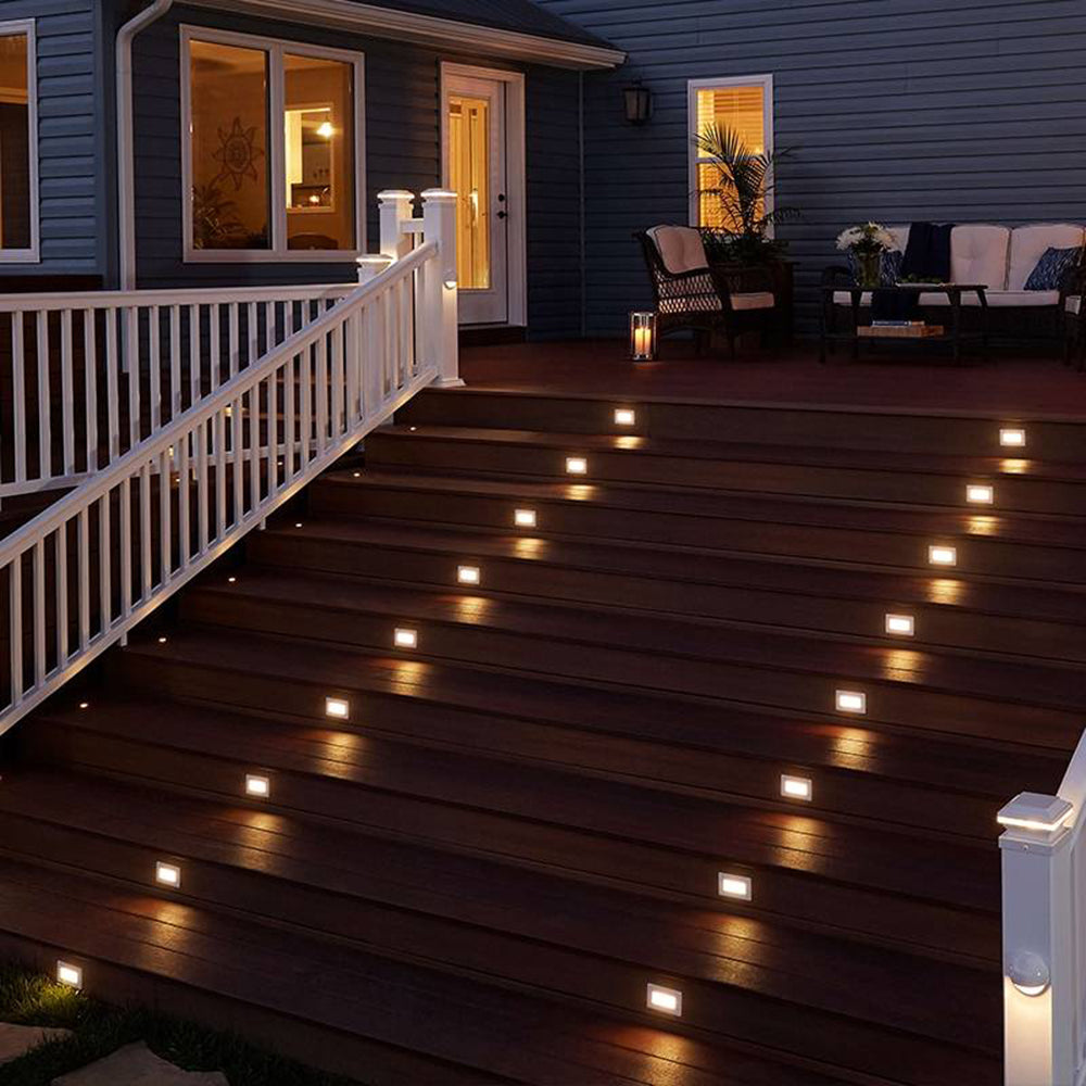 Ray Außenwandleuchte Rechteck, Grau, Innen/Außen, Metall Modern LED