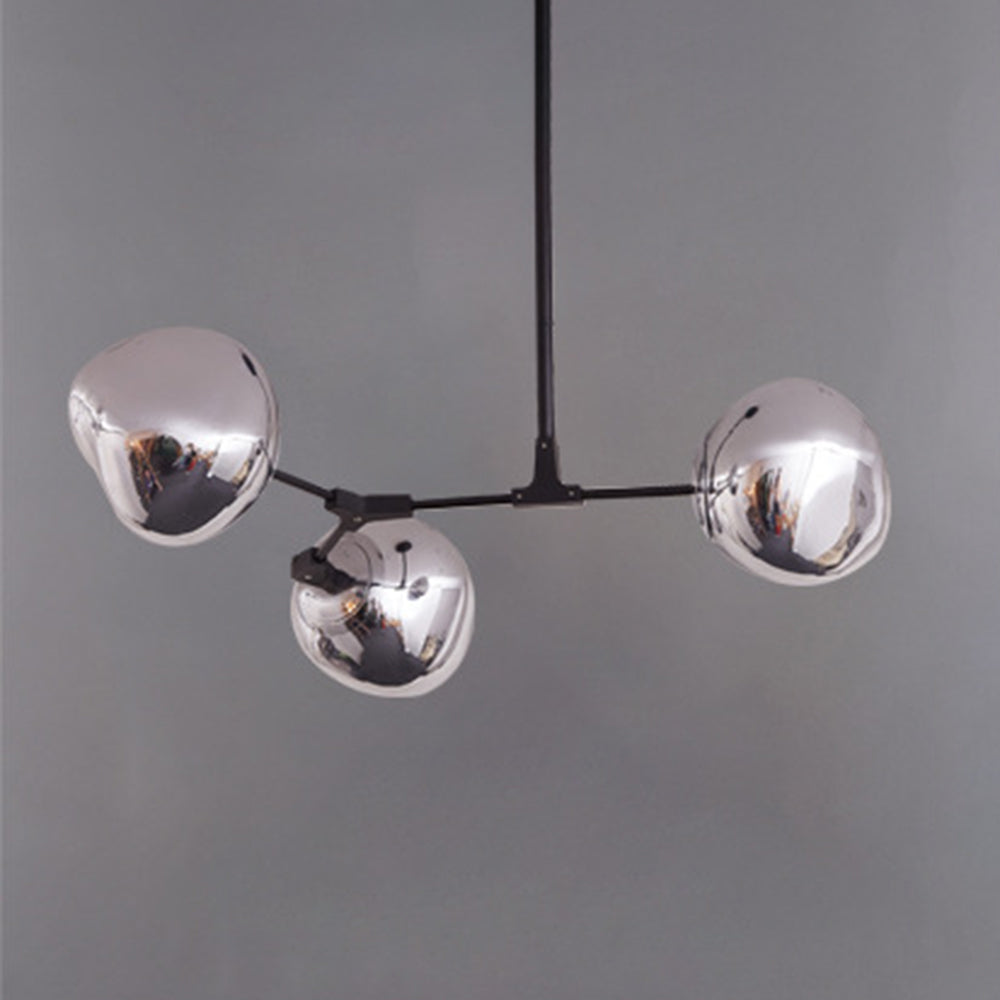 Mirza Modern Kugel LED Pendelleuchte Rosegold/Gold/Chrom Wohn/Schlafzimmer Metall&Acryl