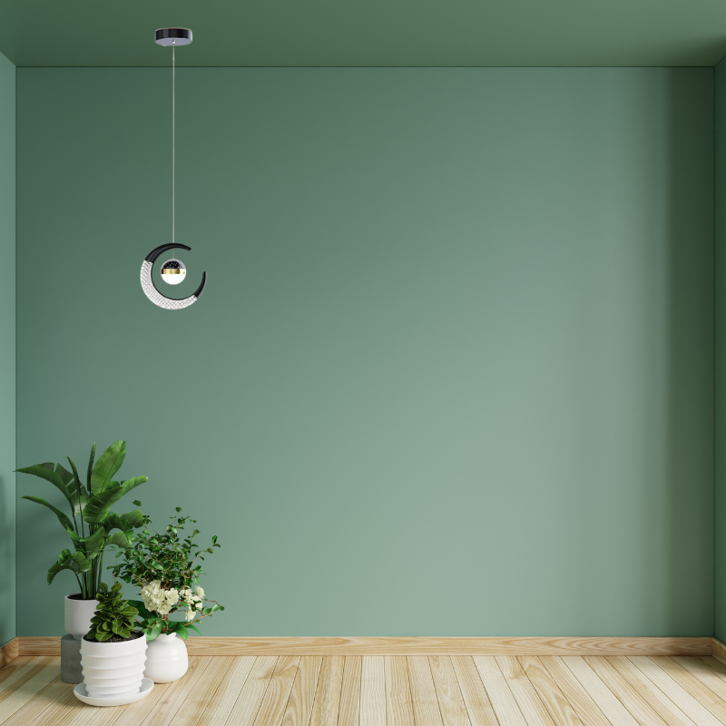 Arisha Modern LED Pendelleuchte Mond Stern Sternklar Gold Wohn/Schlafzimmer